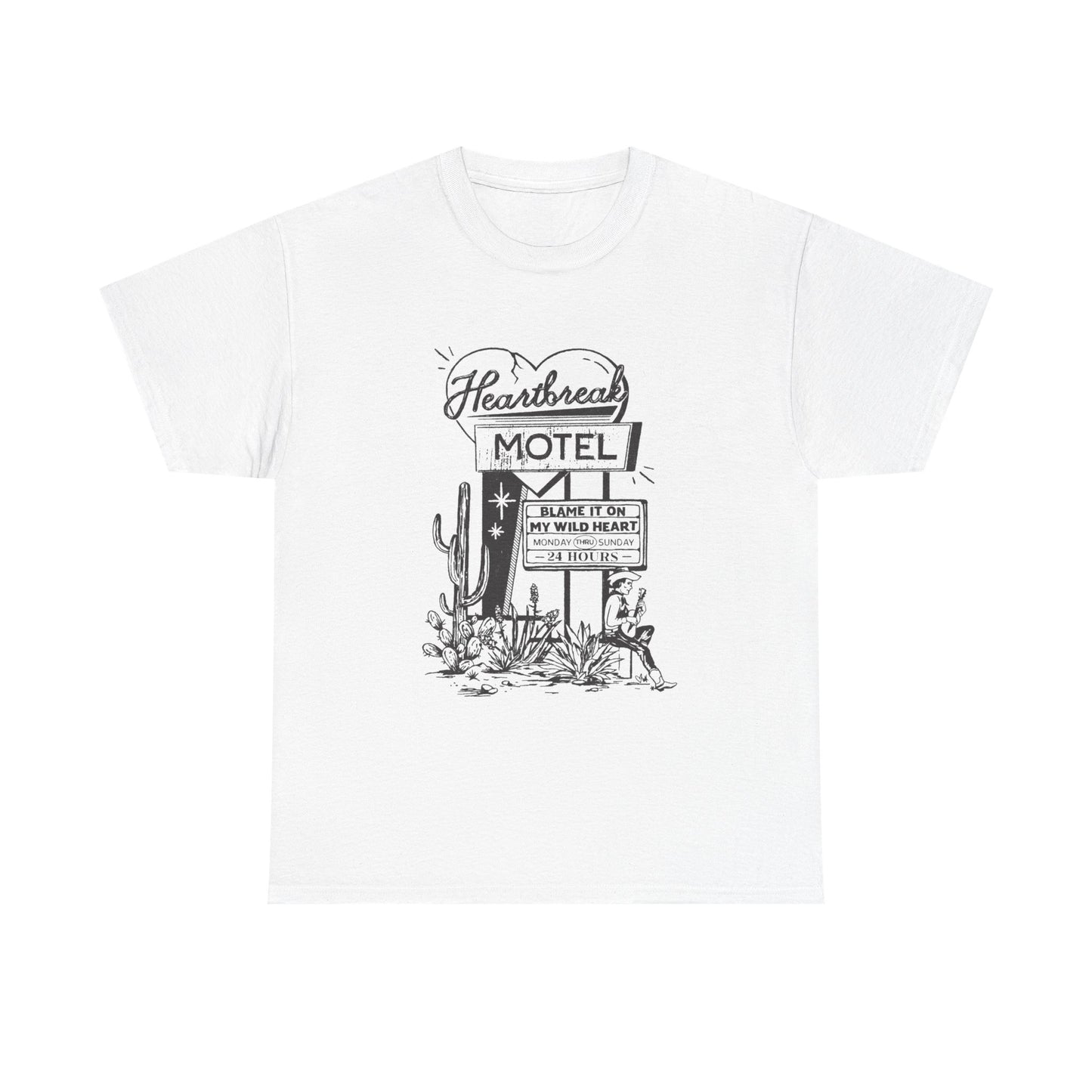 Heartbreak Hotel Graphic T Shirt Unisex Heavy Cotton Tee
