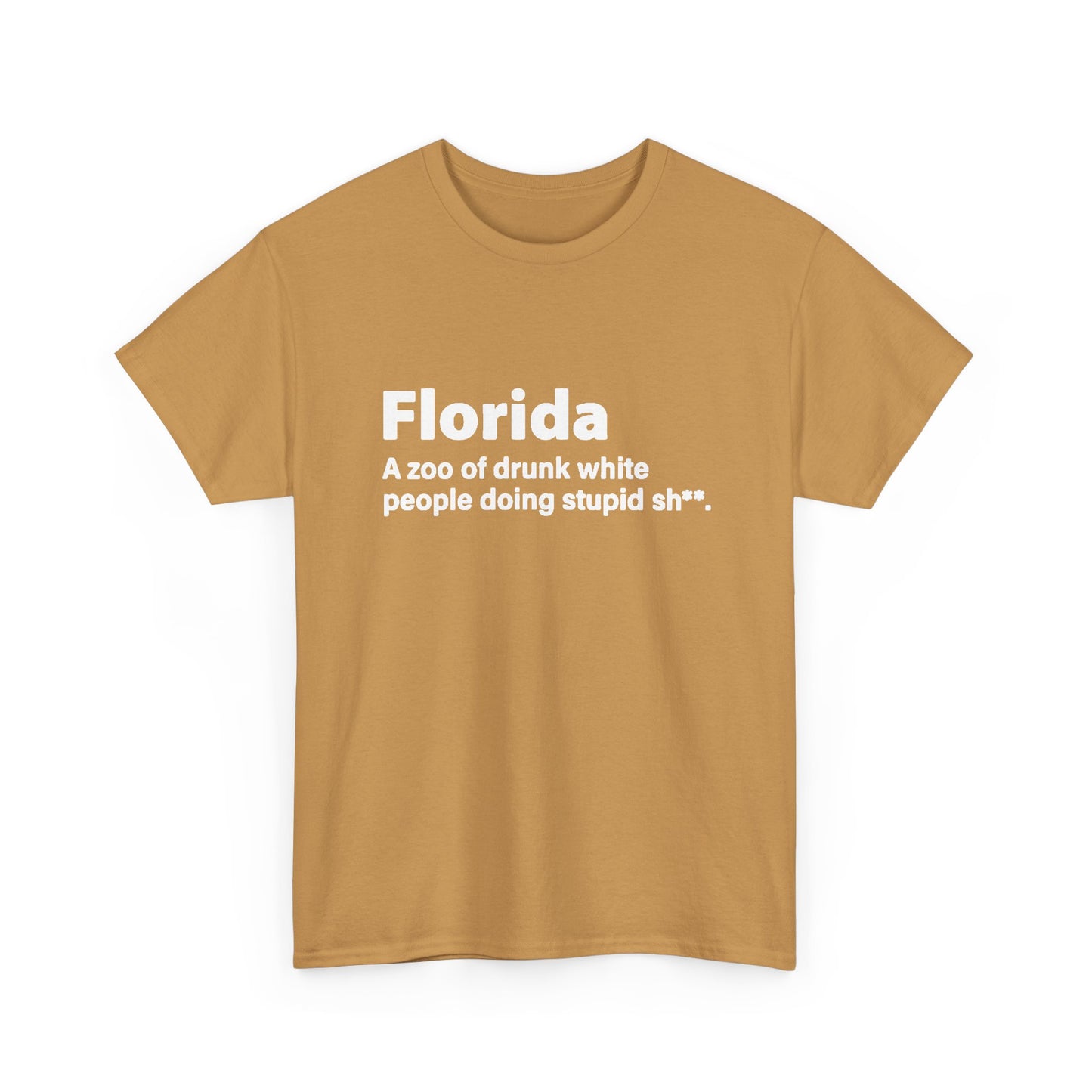 Florida Funny True Graphic T Shirt Jokes Comedy Gift Tampa Unisex Heavy Cotton