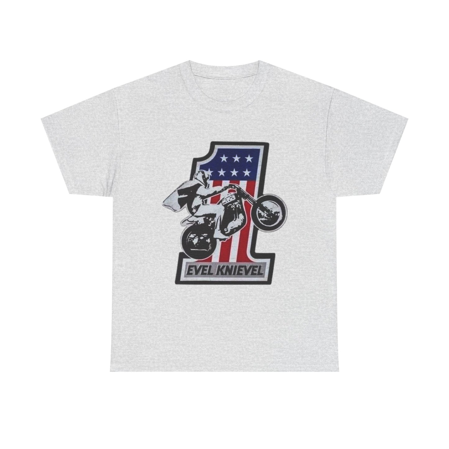 Evel Knievel Motorcycles Graphic T-Shirt Unisex Heavy Cotton Tee GIFT NEW