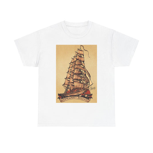 Sailor Jerry Tshirt Vintage Navy Tattoos Sailor Retro Unisex Heavy Cotton Tee 90