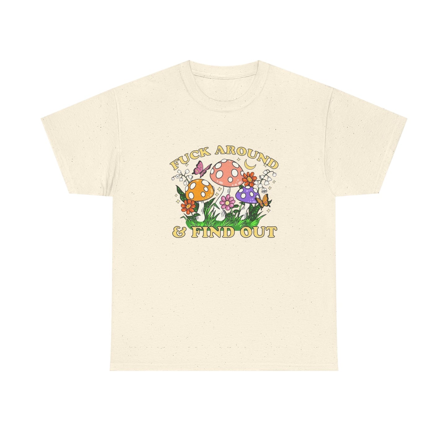 Funny Mushroom Trip Graphic T Shirt Unisex Heavy Cotton Tee