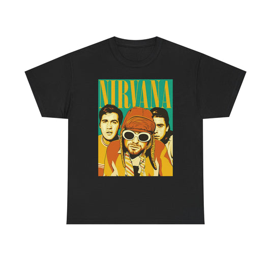 Nirvana shirt retro 90s Kurt cobain graphic band vintage rock Tee punk rock