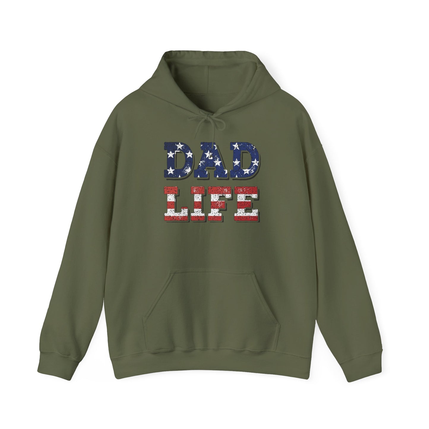 Dad Life USA Graphic Hoodie Men's Heavy Blend™ Hooded Sweatshirt