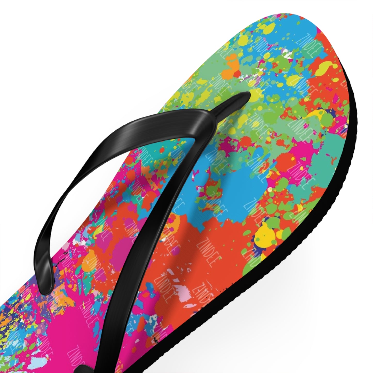 Paint Splatter Flip Flops, Sandals Slides, Summer Footwear, Brand New