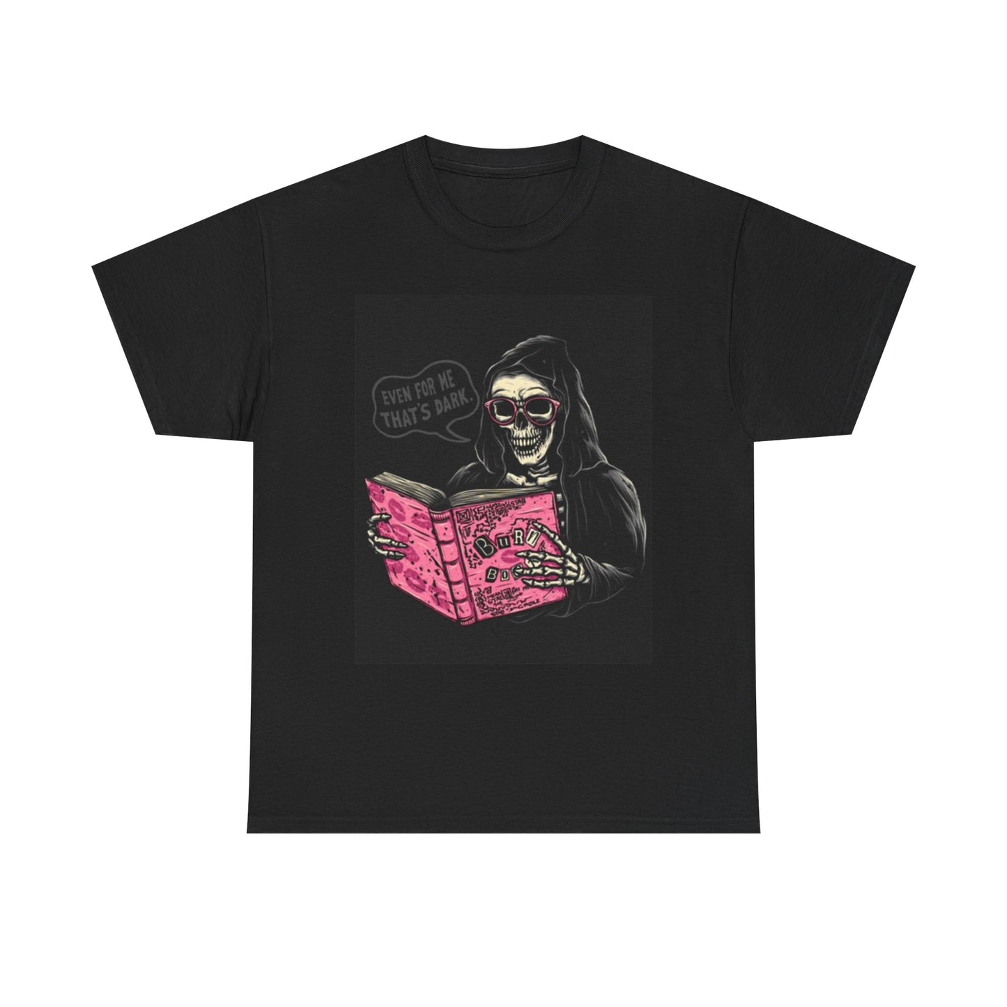 Funny Death Graphic T Shirt Skeleton Grim Reaper Comedy Unisex Heavy Cotton Tee