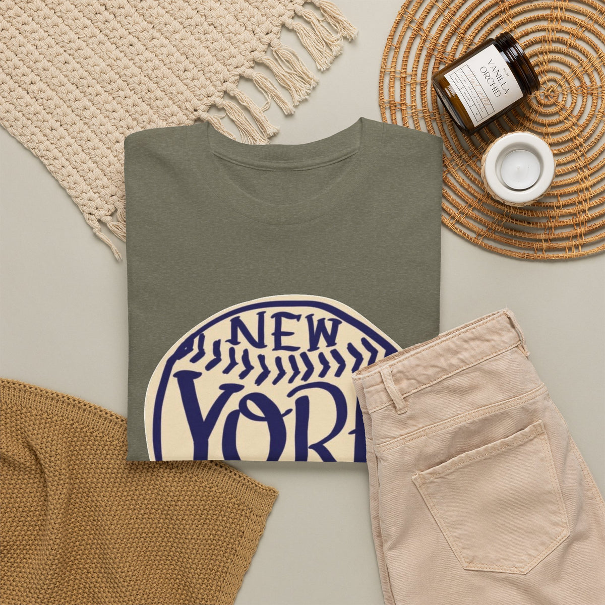 New York Retro Baseball Graphic T Shirt Men's Heavy Cotton Tee