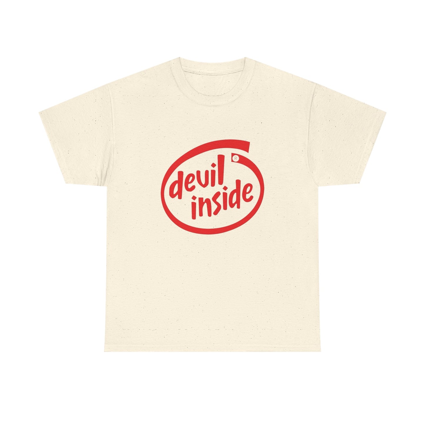 Devil Inside Funny Intel T Shirt Graphic Unisex Heavy Cotton Tee NEW GIFT
