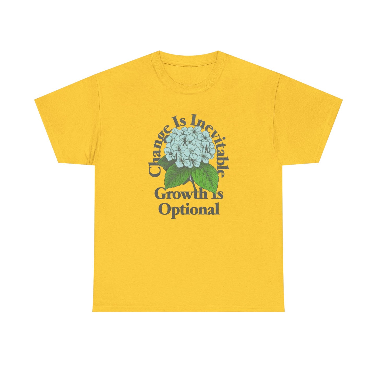 Change Is Inevitable Growth Is Optional Graphic T Shirt NEW Adult Heavy Cotton