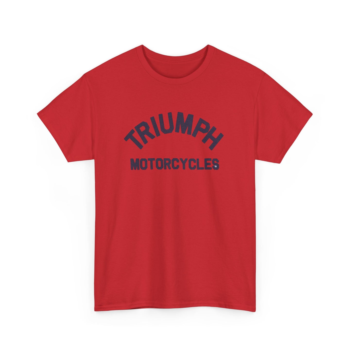 Triumph Motorcycles Tshirt Vintage Logo Classic Fit Unisex Heavy Cotton Tee
