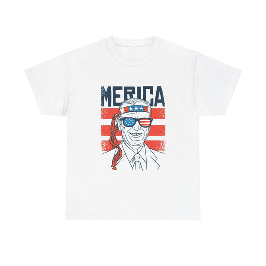 Joe Biden Tshirt American Flag Dark Brandon Democrat vote Unisex Heavy Cotton