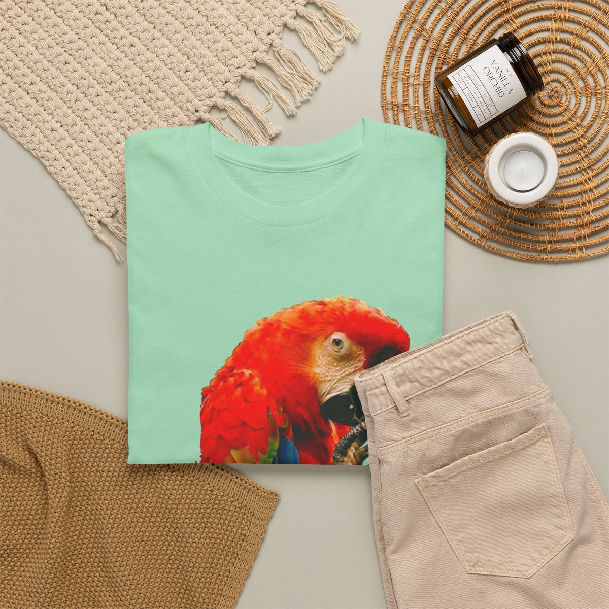 Costa Rica Birds Graphic T Shirt Men's Retro  Heavy Cotton Tee