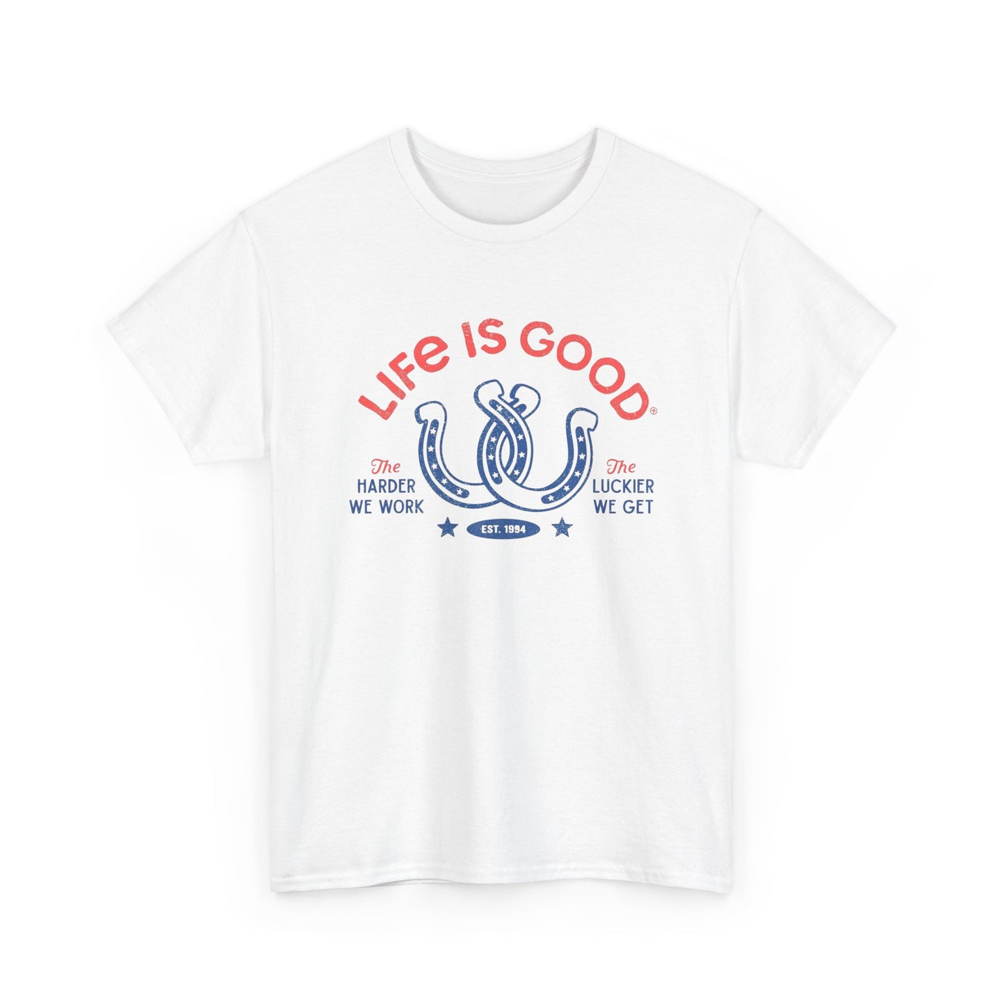 Life Is Good The Cowboy Graphic T Shirt ADULT NEW Heavy Cotton Tee