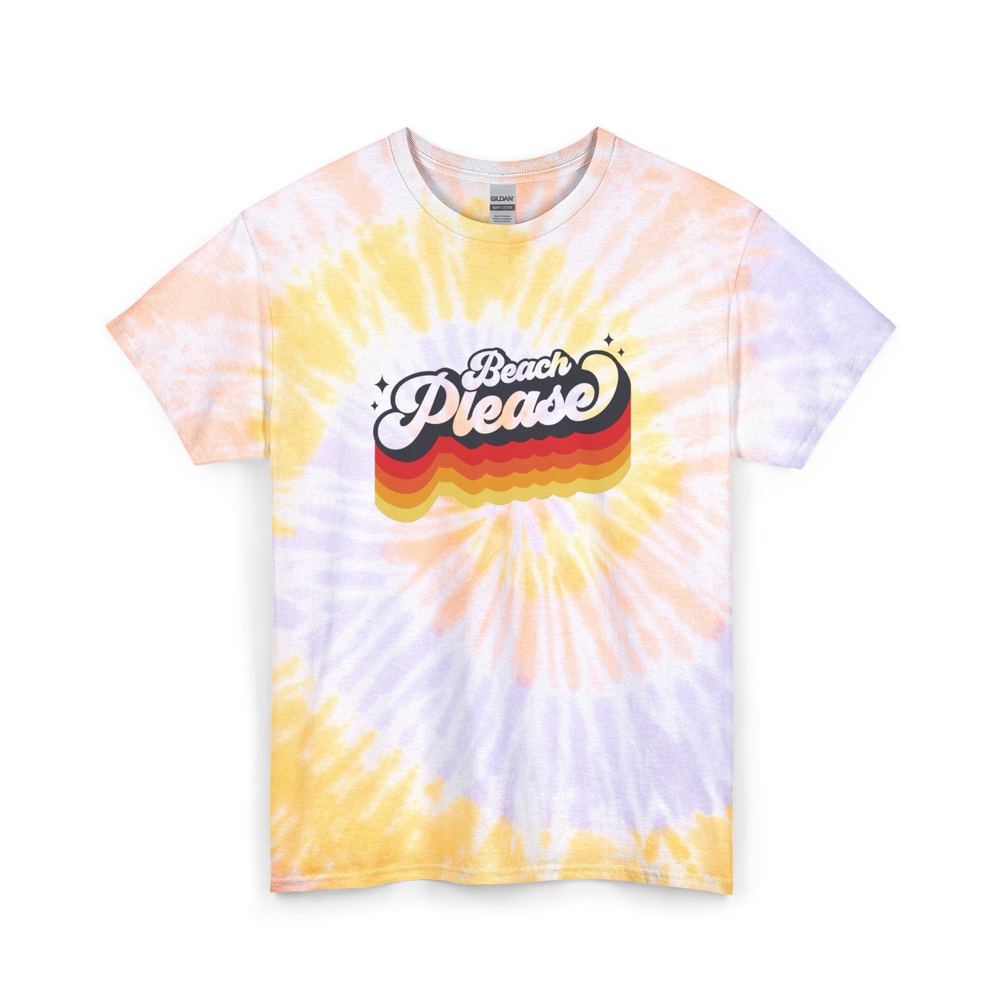 Beach Please Funny Vacation Graphic T Shirt Unisex Tie Dye Cotton Tee Gift