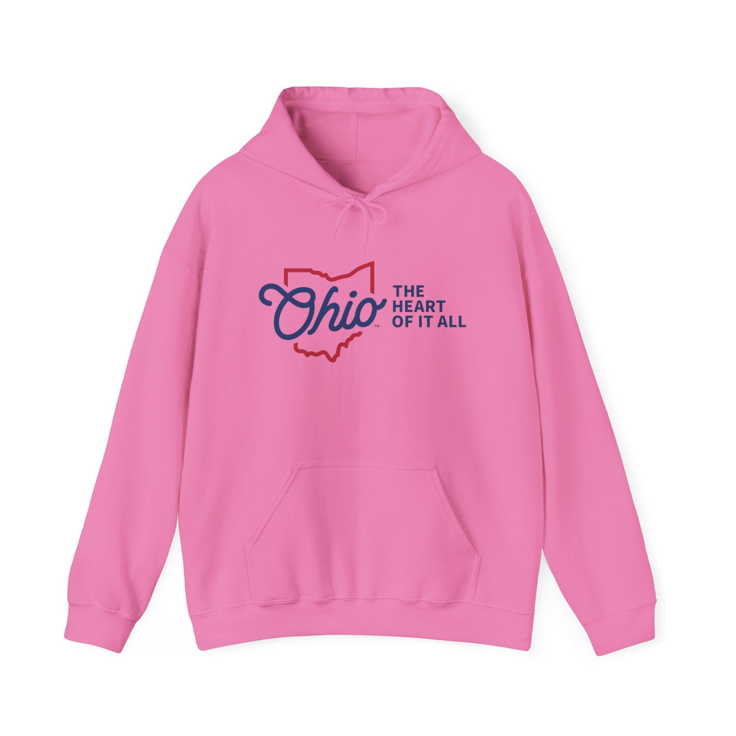Ohio The Heart Of It All Graphic Hoodie Unisex Heavy Blend™ Hooded Sweatshirt