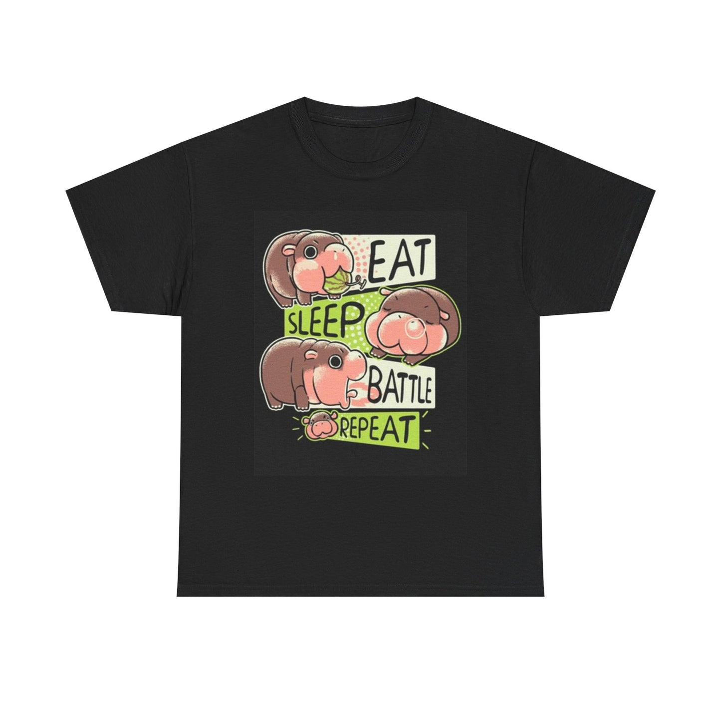 Hungry Hungry Hippos Graphic T Shirt Funny Unisex Heavy Cotton Tee