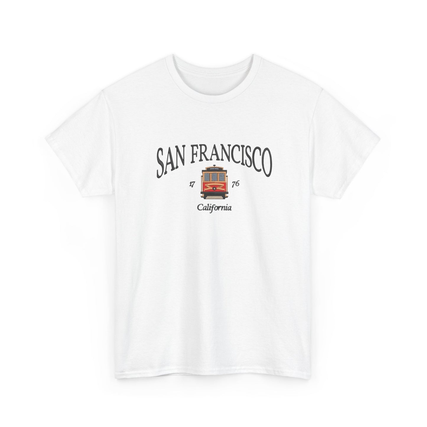 San Francisco California Trolly Graphic T Shirt NEW Unisex Heavy Cotton Tee