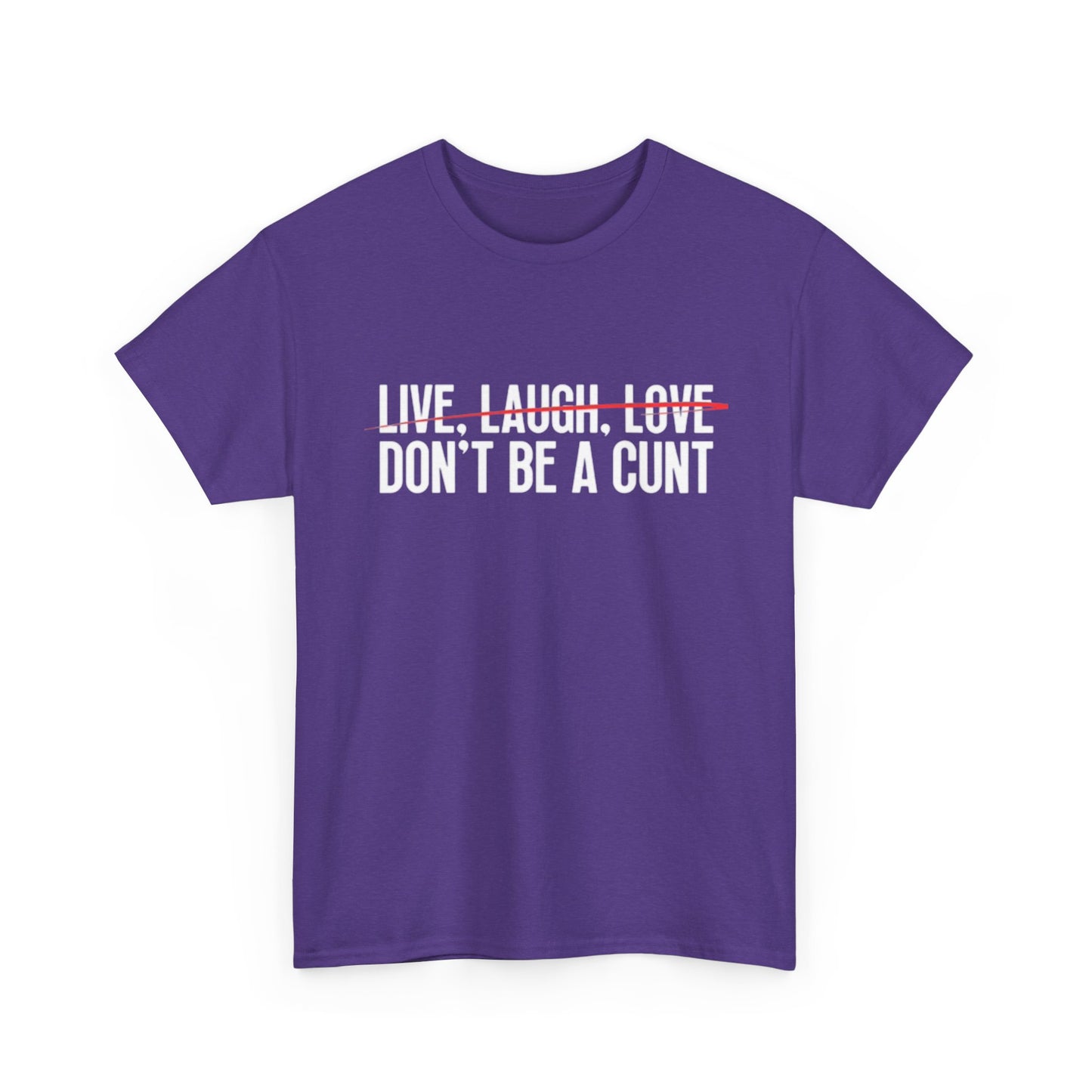 Live Laugh Love Funny Graphic T Shirt Comedy Gift Unisex Heavy Cotton Tee