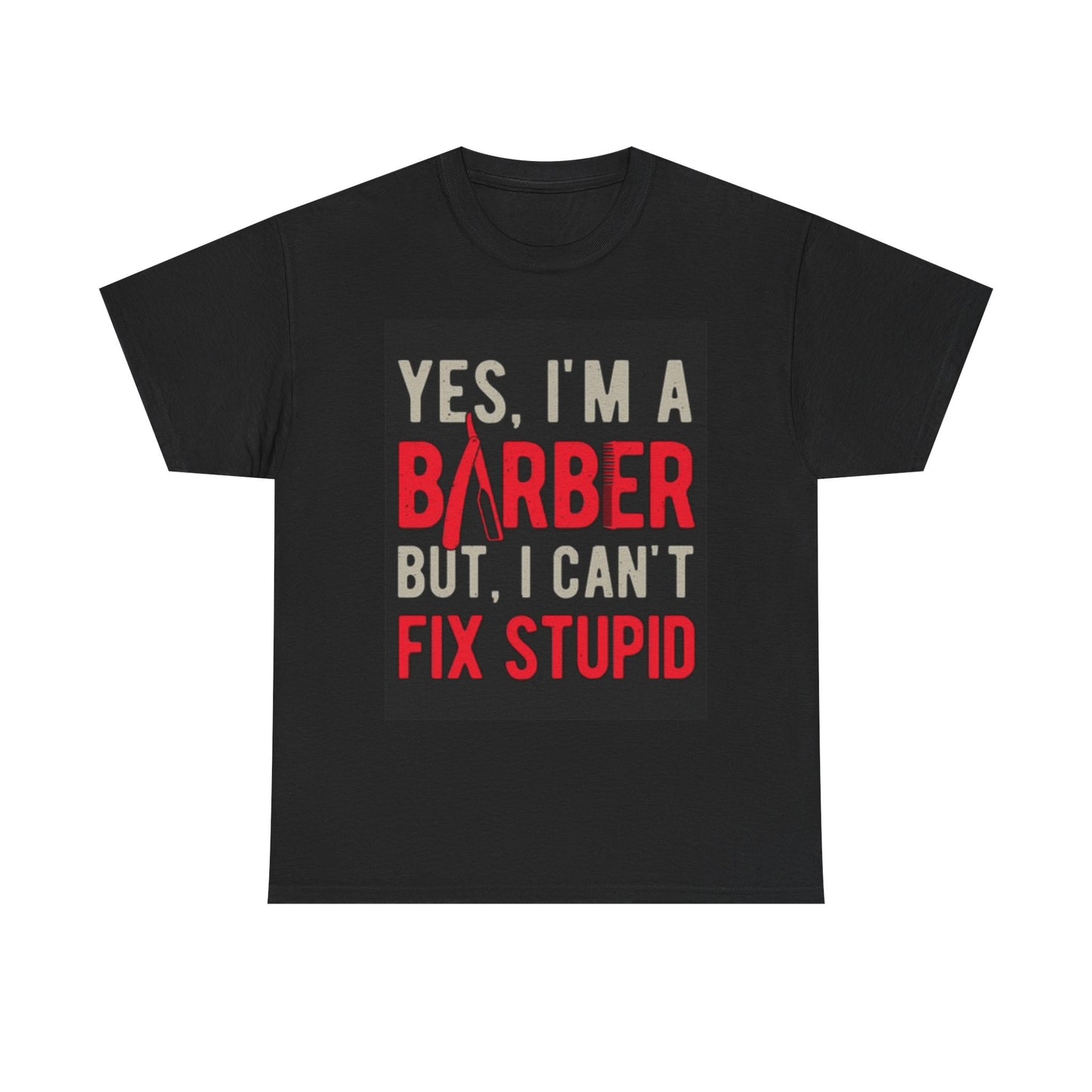 Yes Im A Barber Graphic T Shirt Funny Gift Unisex Heavy Cotton Tee