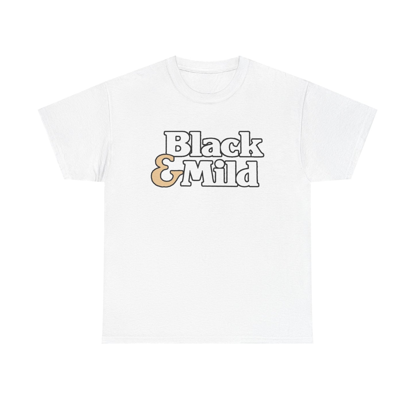 Black And Mild Tshirt Cigar Short Sleeve Backwoods Raw Unisex Heavy Cotton Tee
