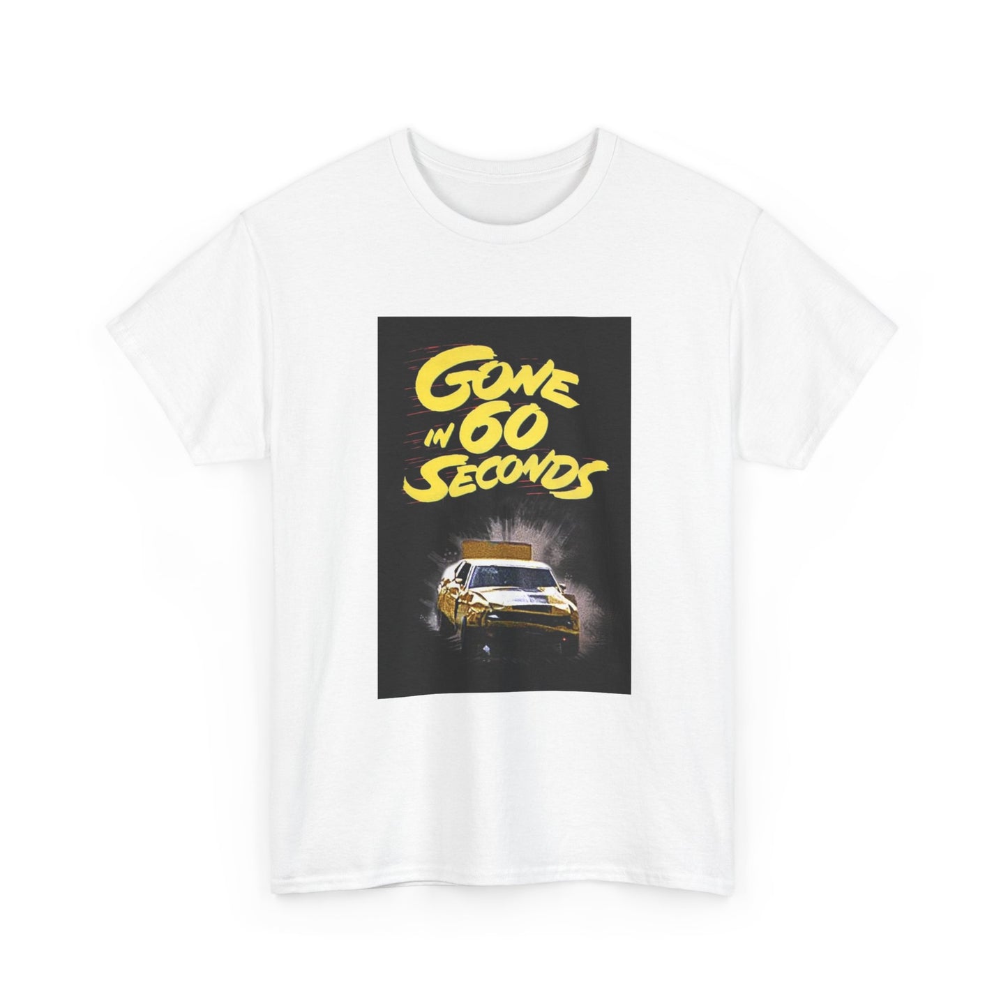 Gone in 60 Seconds Tshirt Vintage Ford Mustang Retro Poster Unisex Heavy Cotton