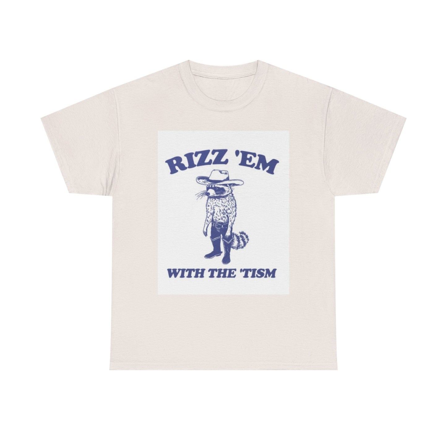 Rizz Em With The Tism Graphic T Shirt Funny Autistic Graphic Unisex Heavy Cotton