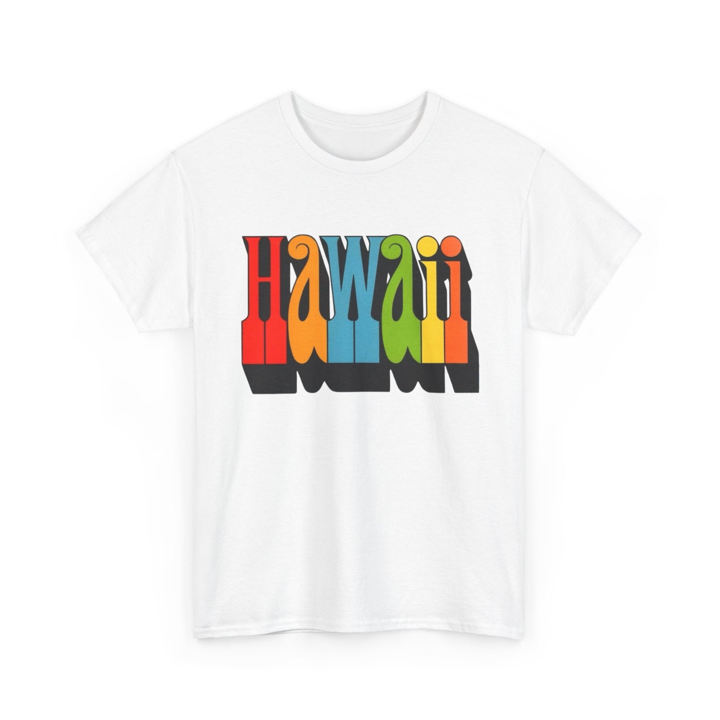 Hawaii Retro Graphic T Shirt Unisex Heavy Cotton Tee