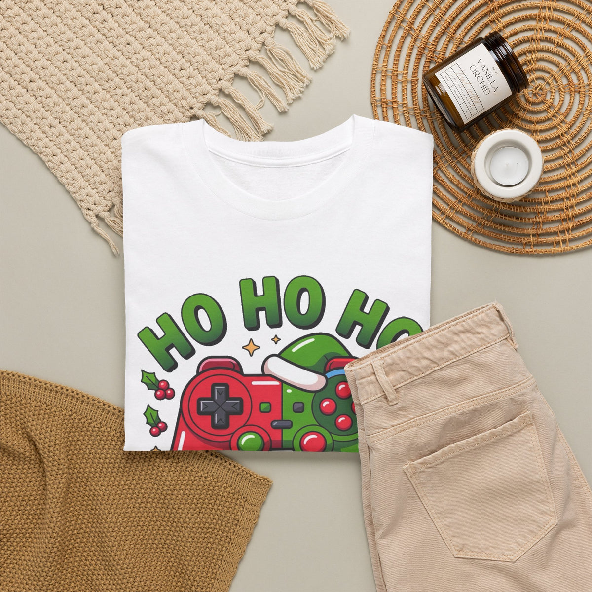 Ho Ho Ho Gamer Christmas Graphic Tee Men's Graphic Tee