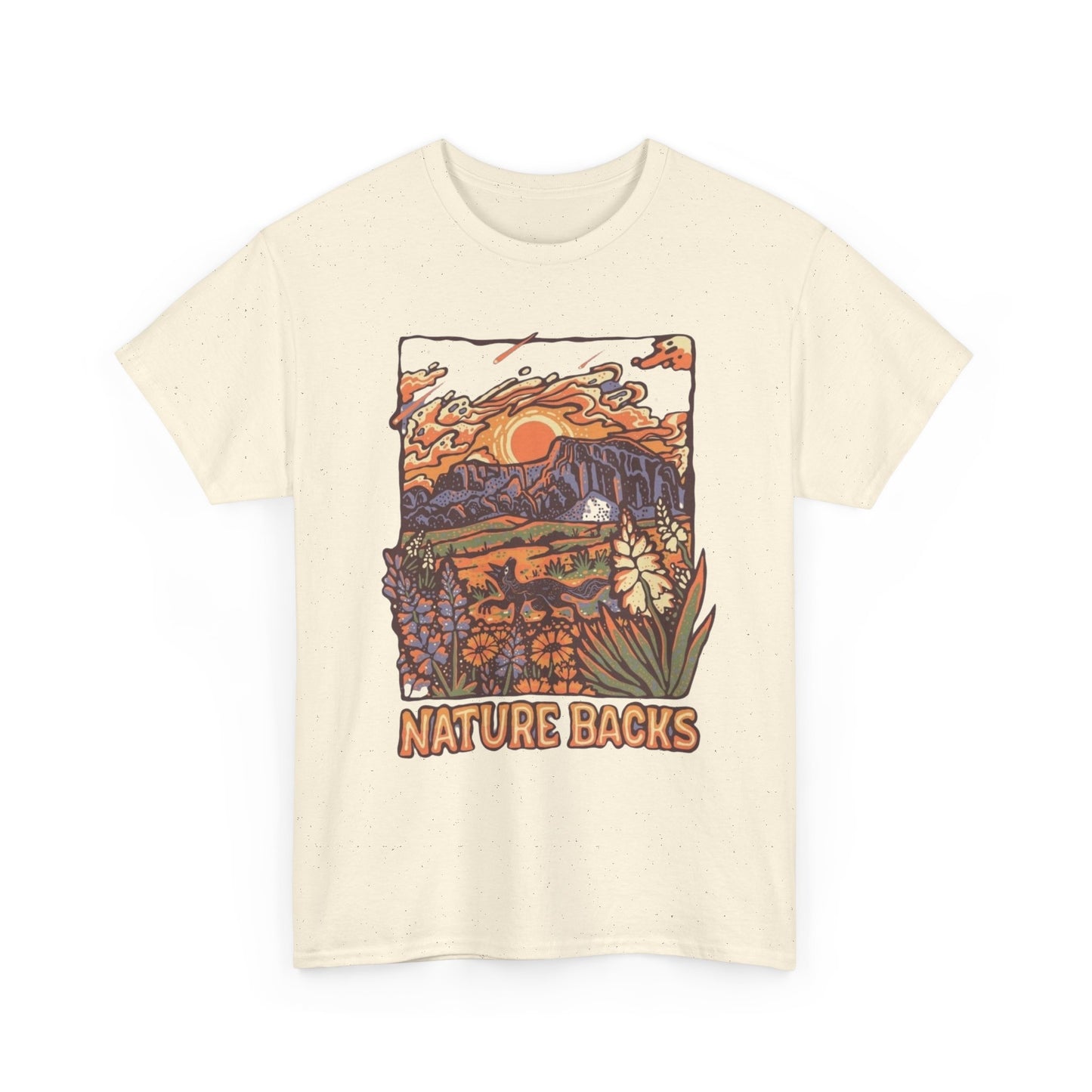 Nature Back Outdoors Graphic T Shirt Unisex Heavy Cotton Tee