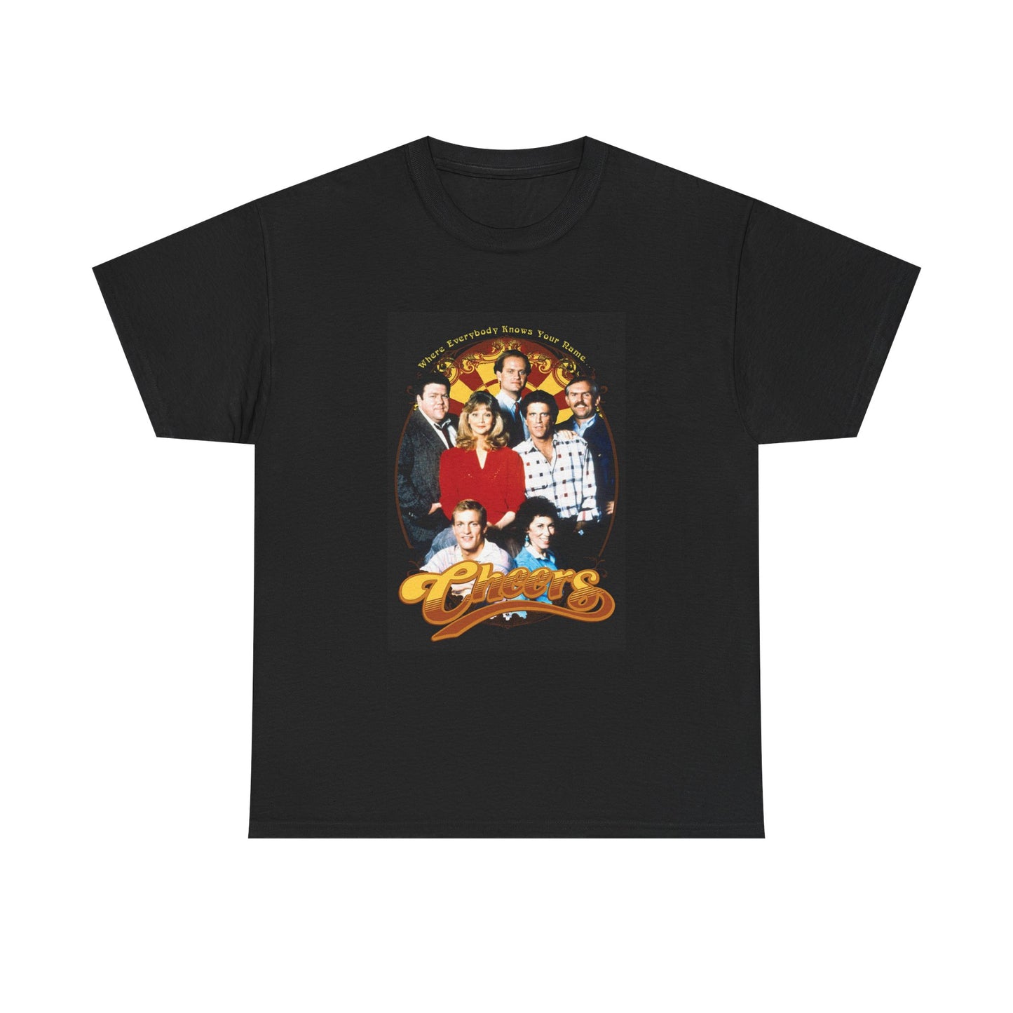 Cheers Tv Show Tshirt Retro Boston Comedy Bar Vintage Unisex Heavy Cotton Tee