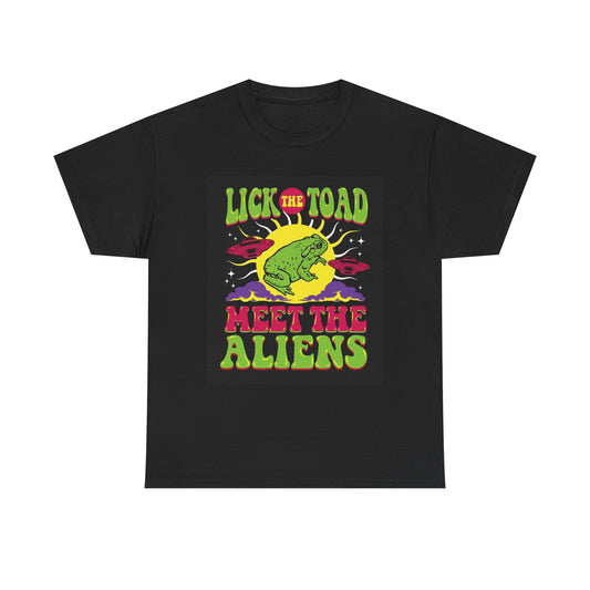 Lick The Toad Trippy Graphic T Shirt Unisex Heavy Cotton Tee