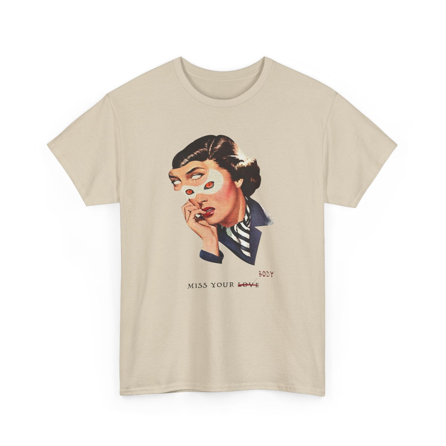 Miss Your Love Vintage Funny Graphic T-Shirt Comfy Cotton Tee Brand NEW