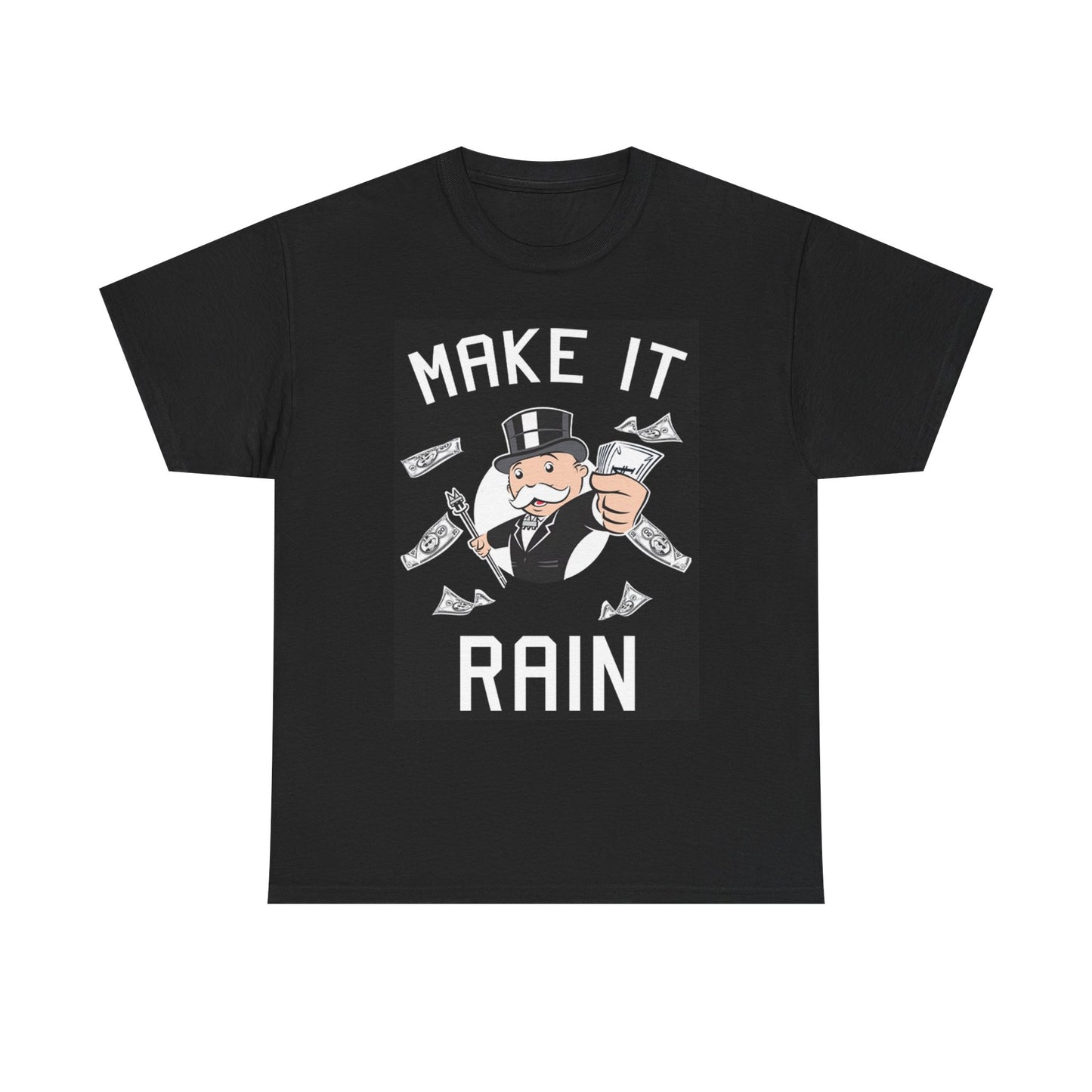 Make It Rain Graphic T Shirt Vintage Funny Retro Unisex Heavy Cotton Tee