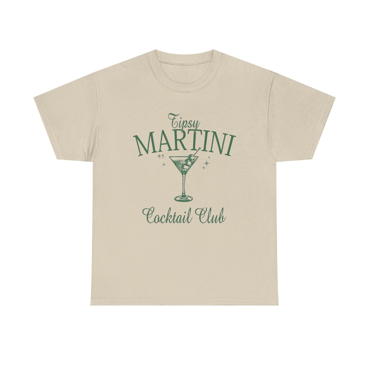 Tipsy Martini Club Graphic T Shirt NEW Unisex Heavy Cotton Tee