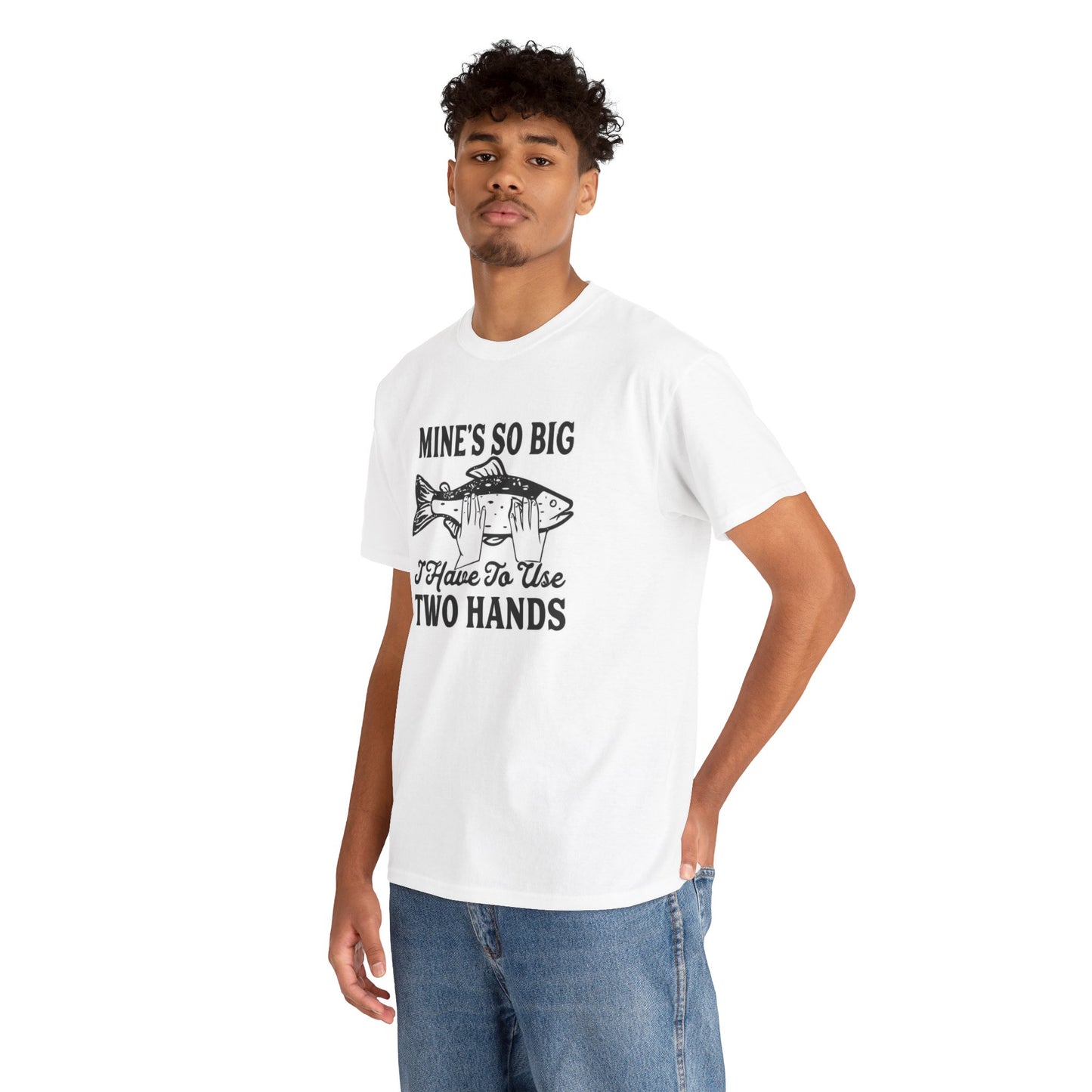Funny Fishing Graphic T Shirt Big Jokes Humor Men's Heavy Cotton Tee