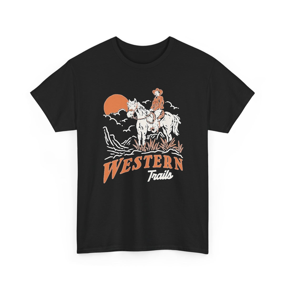 Western Trail Cowboy Graphic T-Shirt Men's Graphic Tee