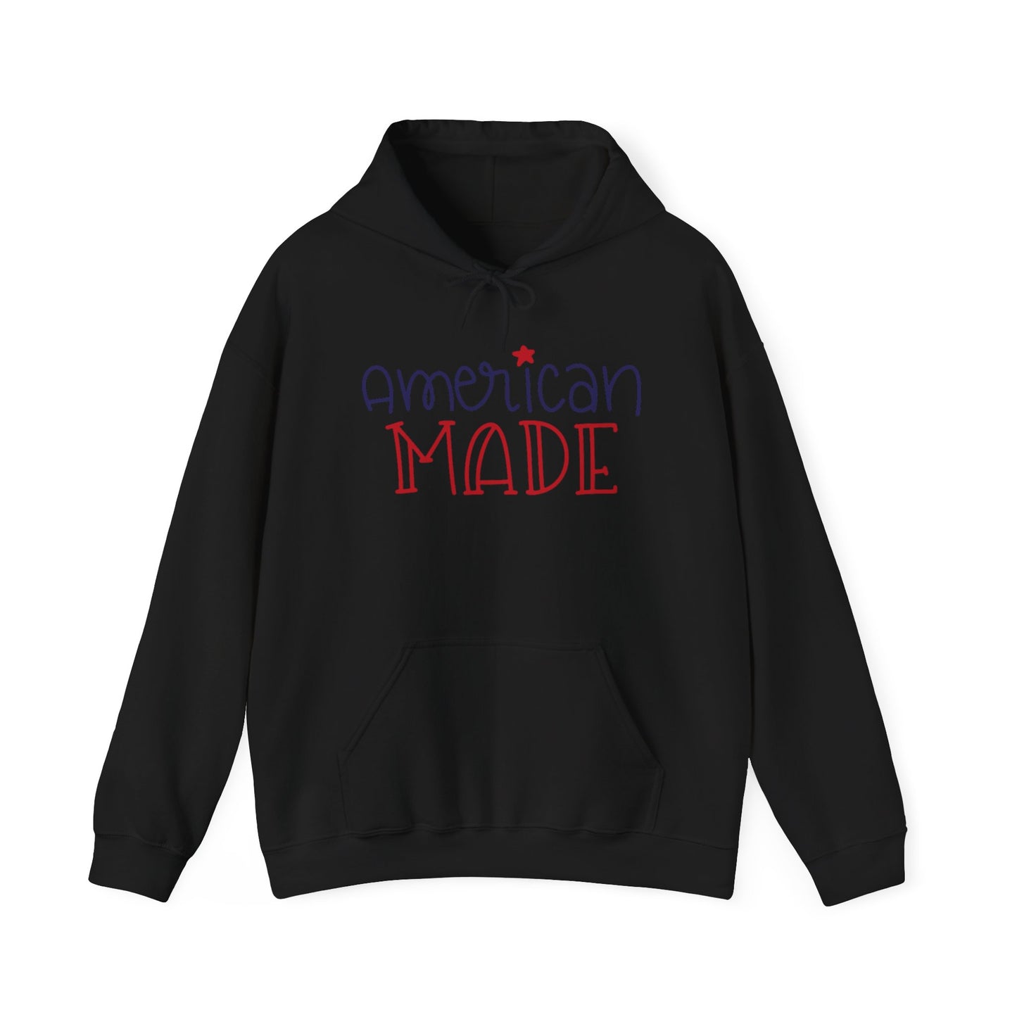 American Made USA Retro Graphic Hoodie Men's Heavy Blend™ Hooded Sweatshirt