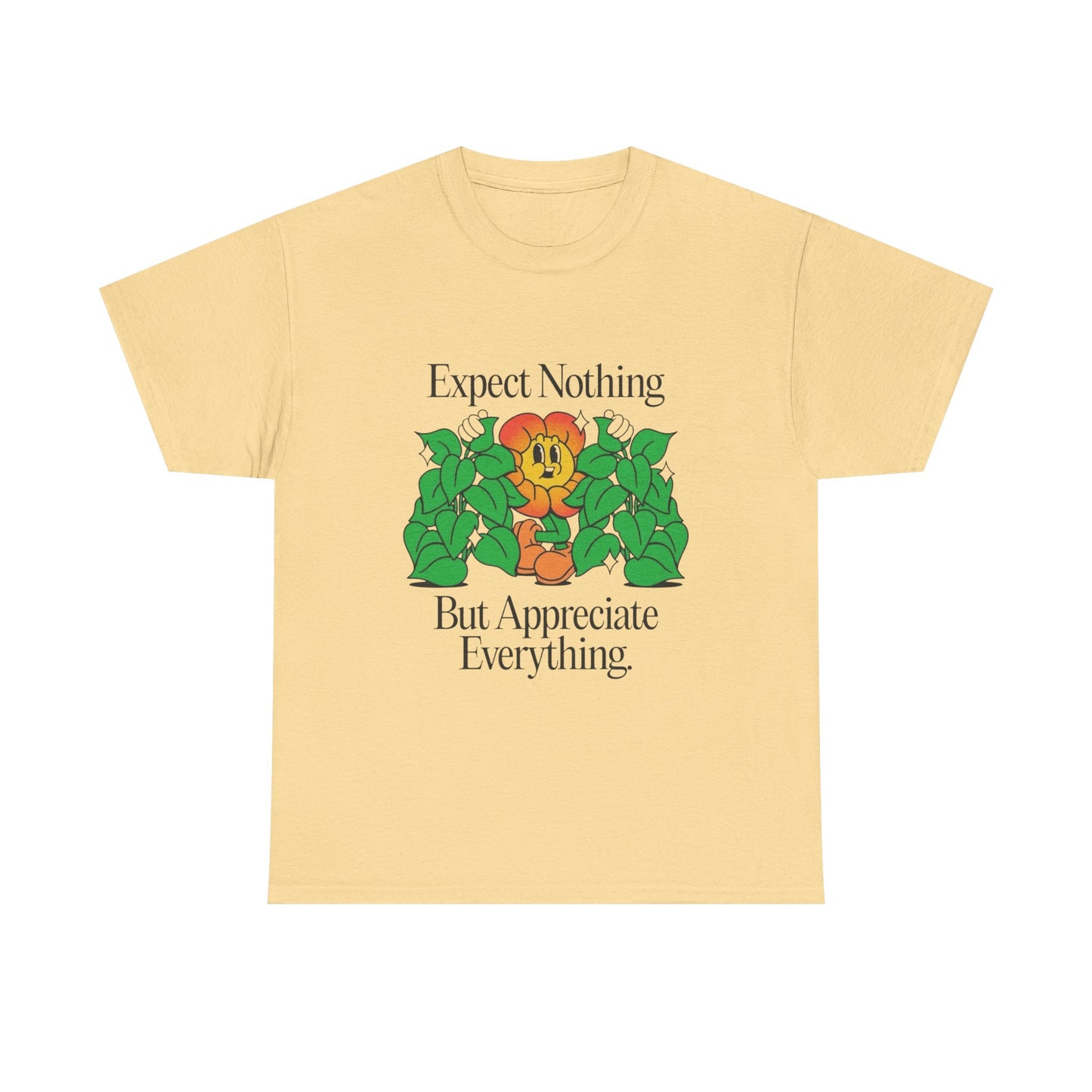 Expect Nothing Appreciate Everything Graphic T Shirt Unisex Heavy Cotton Tee