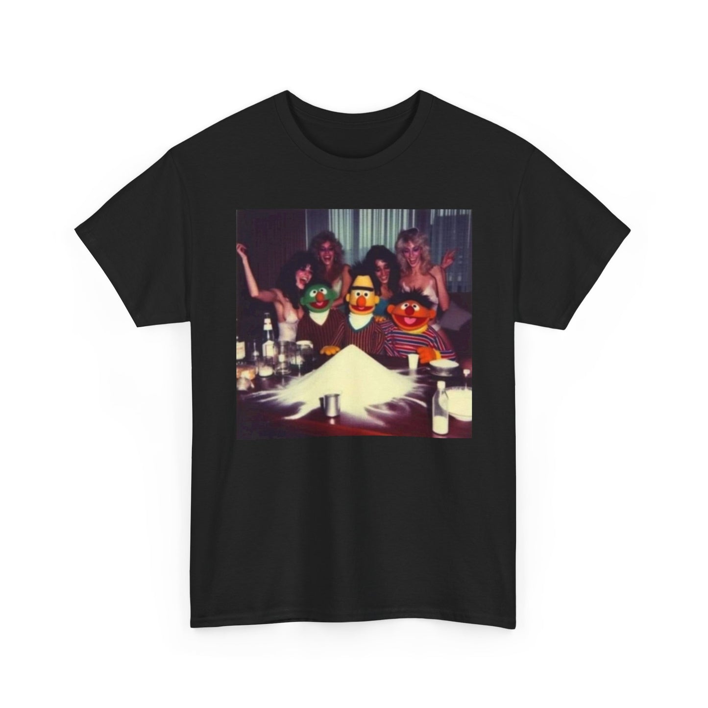 Bert And Ernie Partying Funny Graphic T Shirt S-5XL Unisex Heavy Cotton Tee