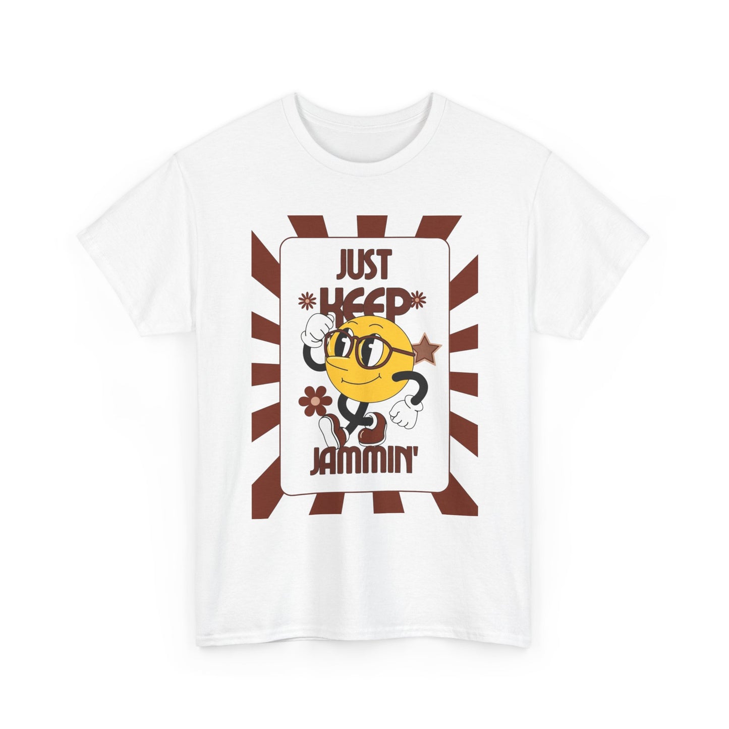 Just Keep Jammin Graphic T Shirt Unisex Heavy Cotton Tee