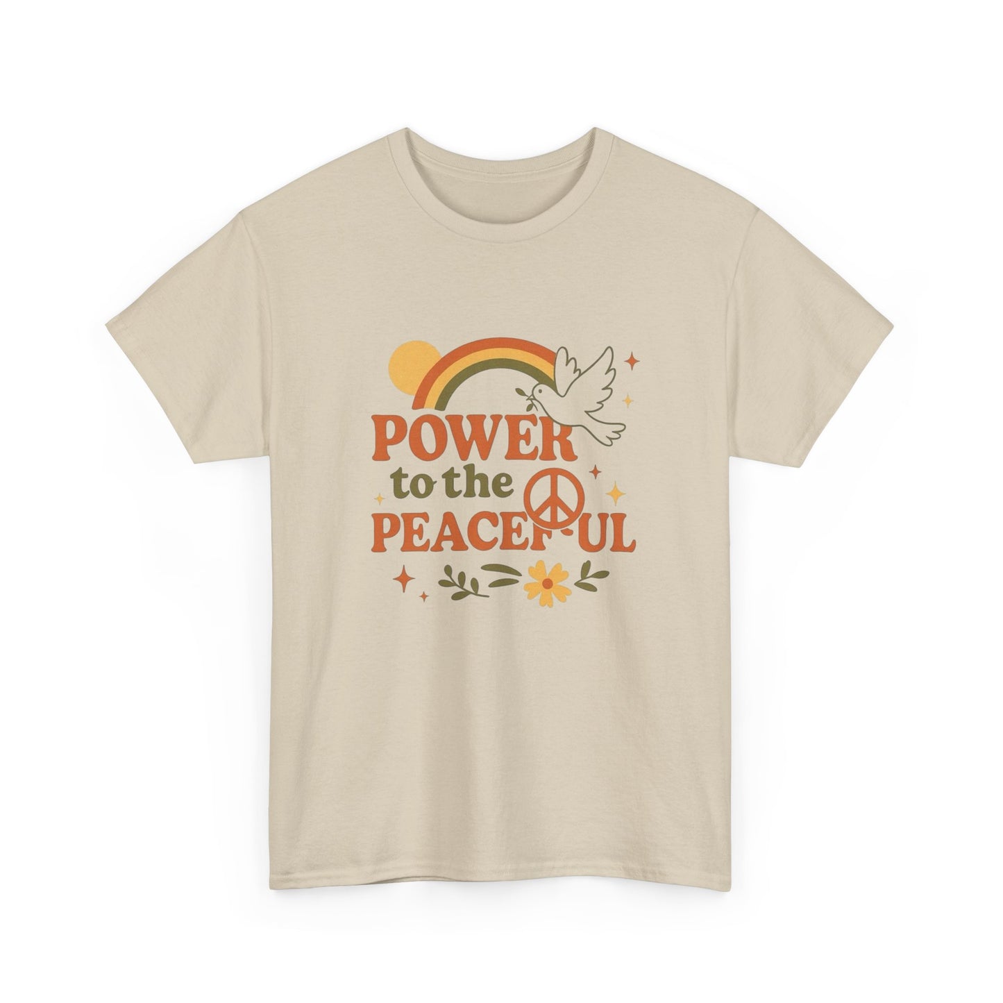 Power To The Peaceful Graphic T Shirt Adult NEW