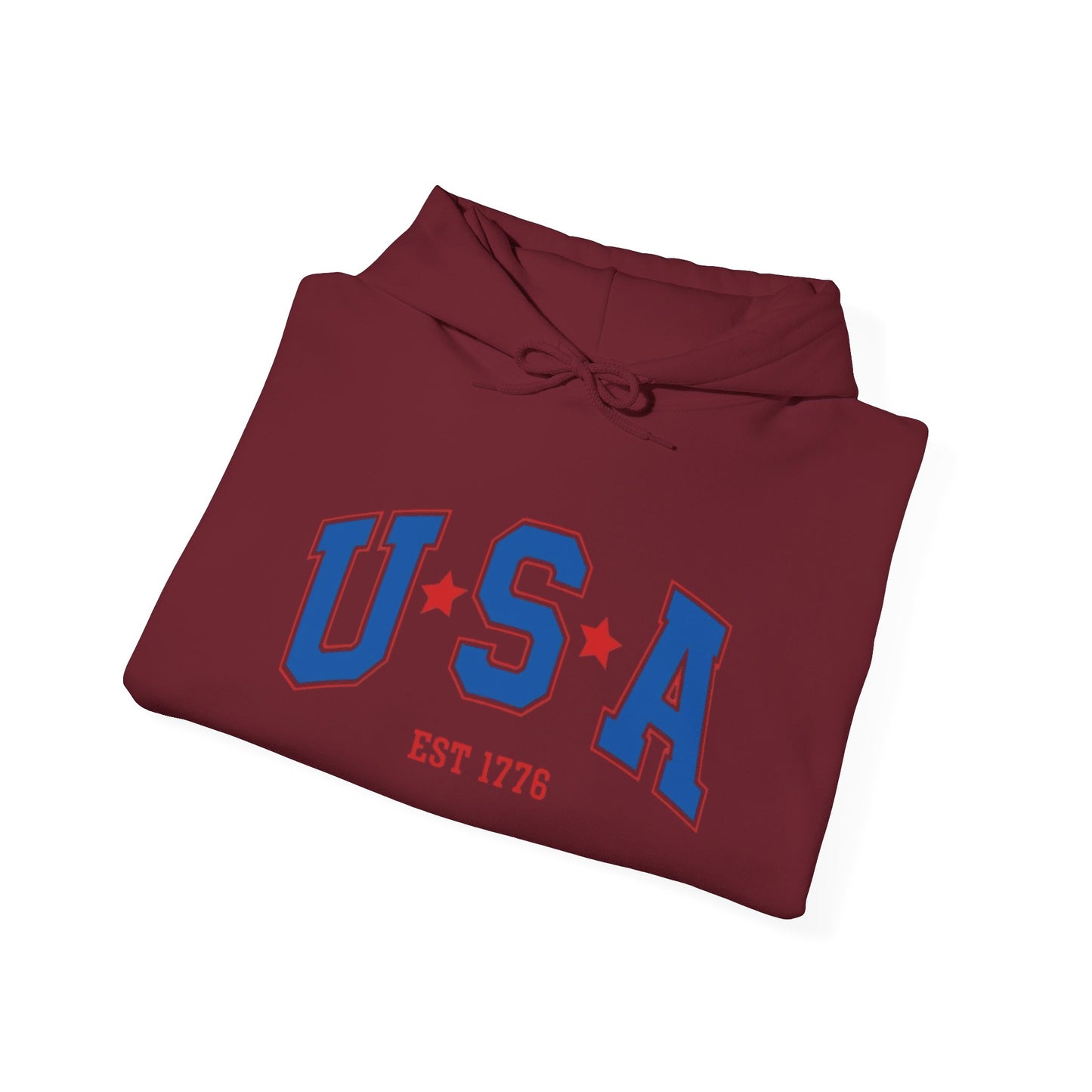 USA American Flag 1776 Graphic Hoodie Heavy Blend™ NEW Sweatshirt