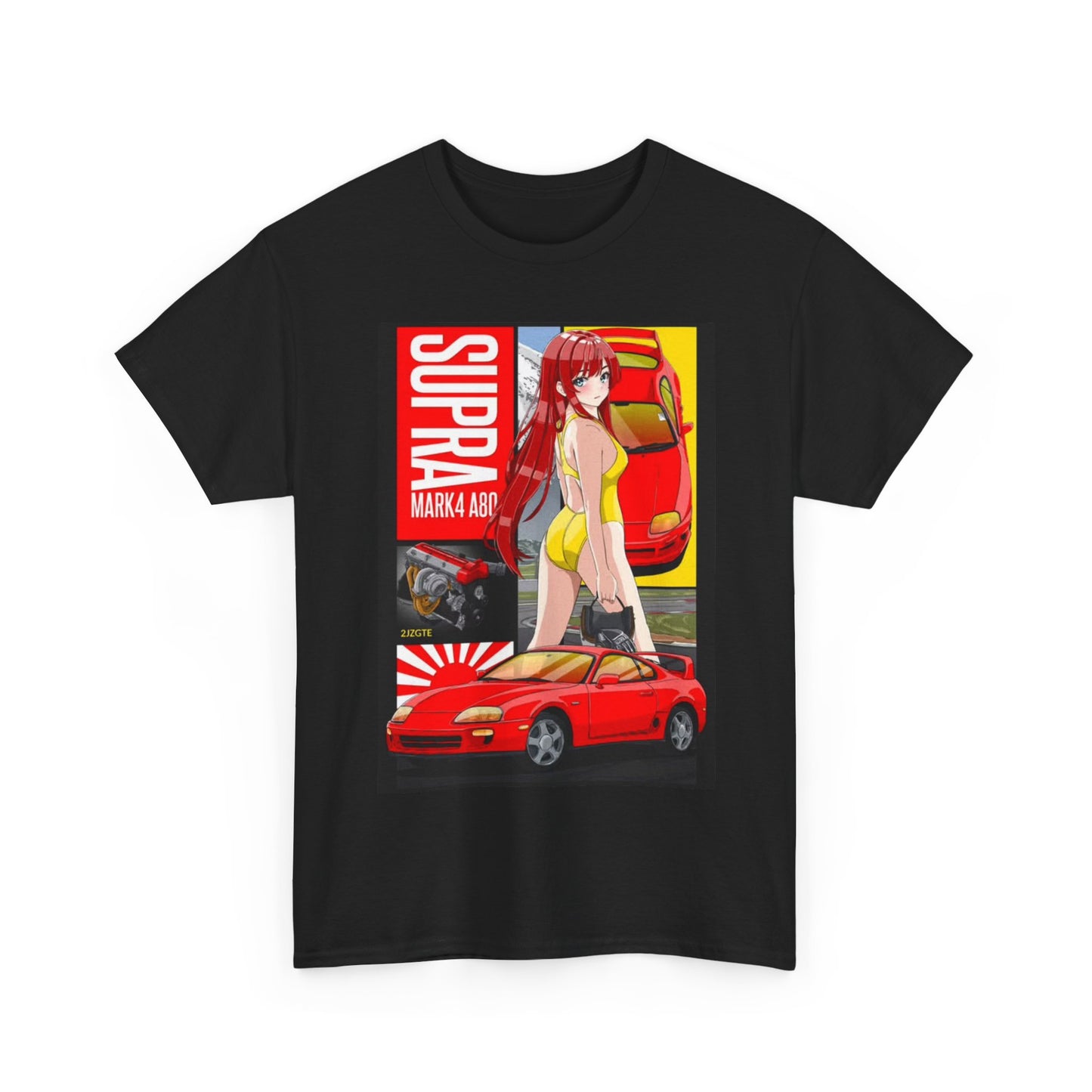 Waifu Anime T-shirt Girl Graphic Cartoon Retro Gaming Unisex Heavy Tee Gamer 50