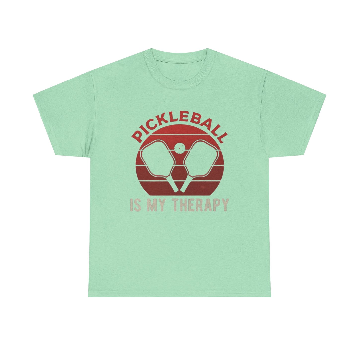 Pickleball Is My Therapy Graphic T Shirt Cotton Tee Apparel New