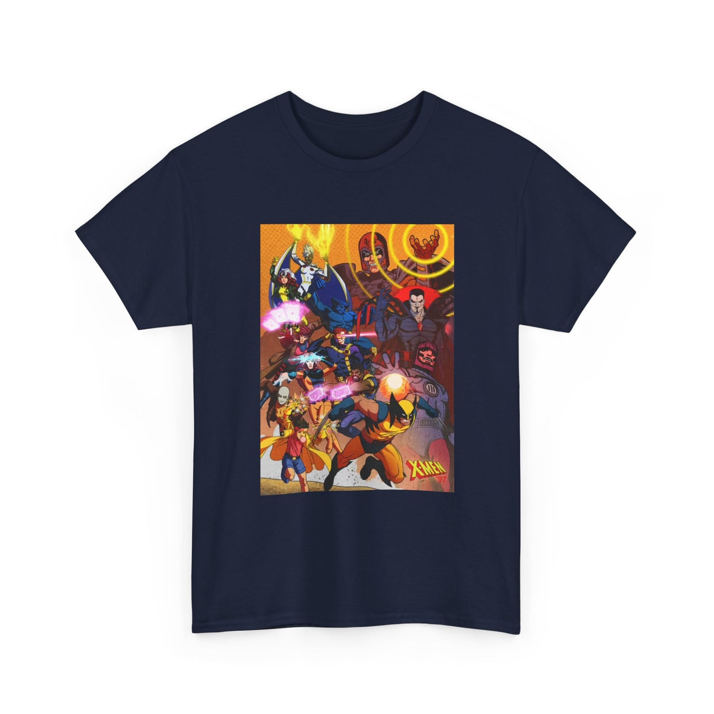 Cartoon Graphic Tee Xmen Comic Book Retro Vintage Tee Unisex Heavy Cotton Tee