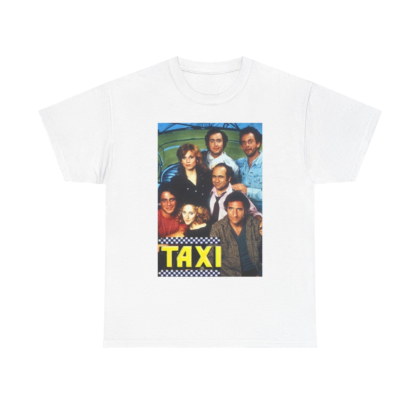 Taxi Graphic T Shirt Vintage Tv Show Comedy Retro Unisex Heavy Cotton Tee
