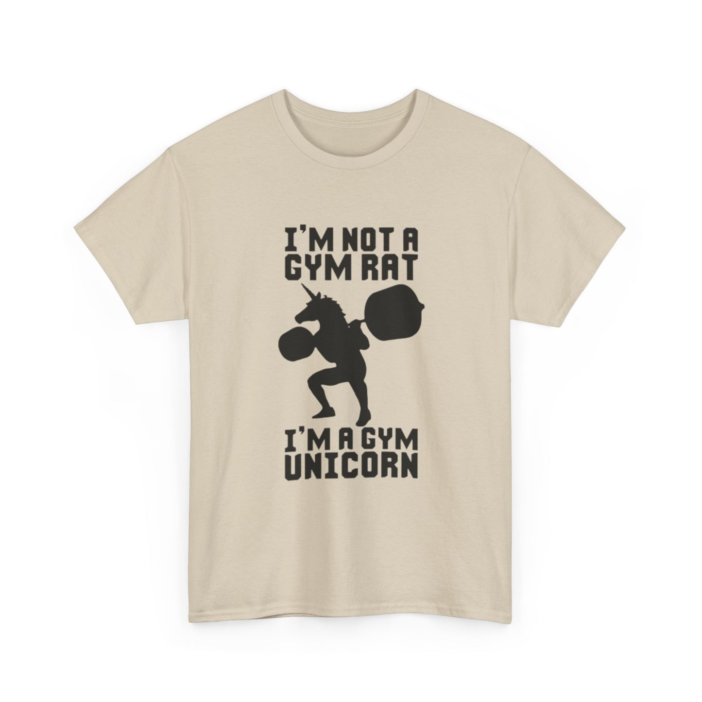 Gym Rat Shirt Funny Lifting Gear Workout Training Comedy Unisex Heavy Cotton Tee