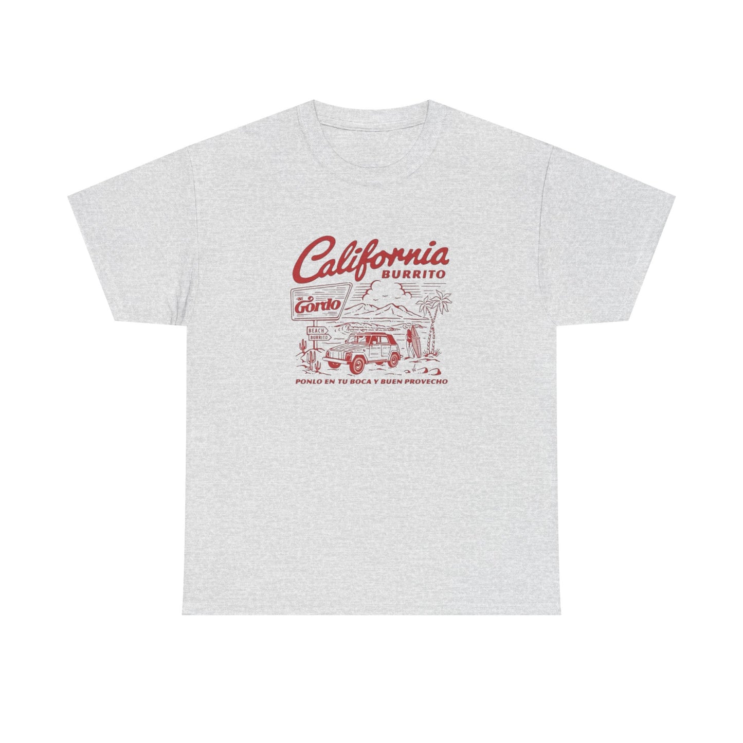 California Burrito Retro Graphic T Shirt S-5XL NEW Unisex Heavy Cotton Tee
