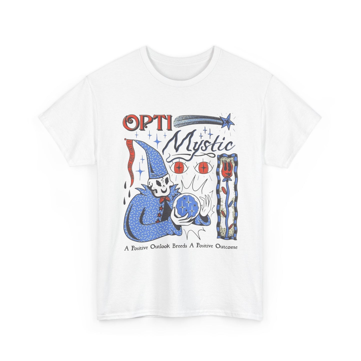 Opti Mystic Wizard Graphic T Shirt New Adult Unisex Heavy Cotton Tee