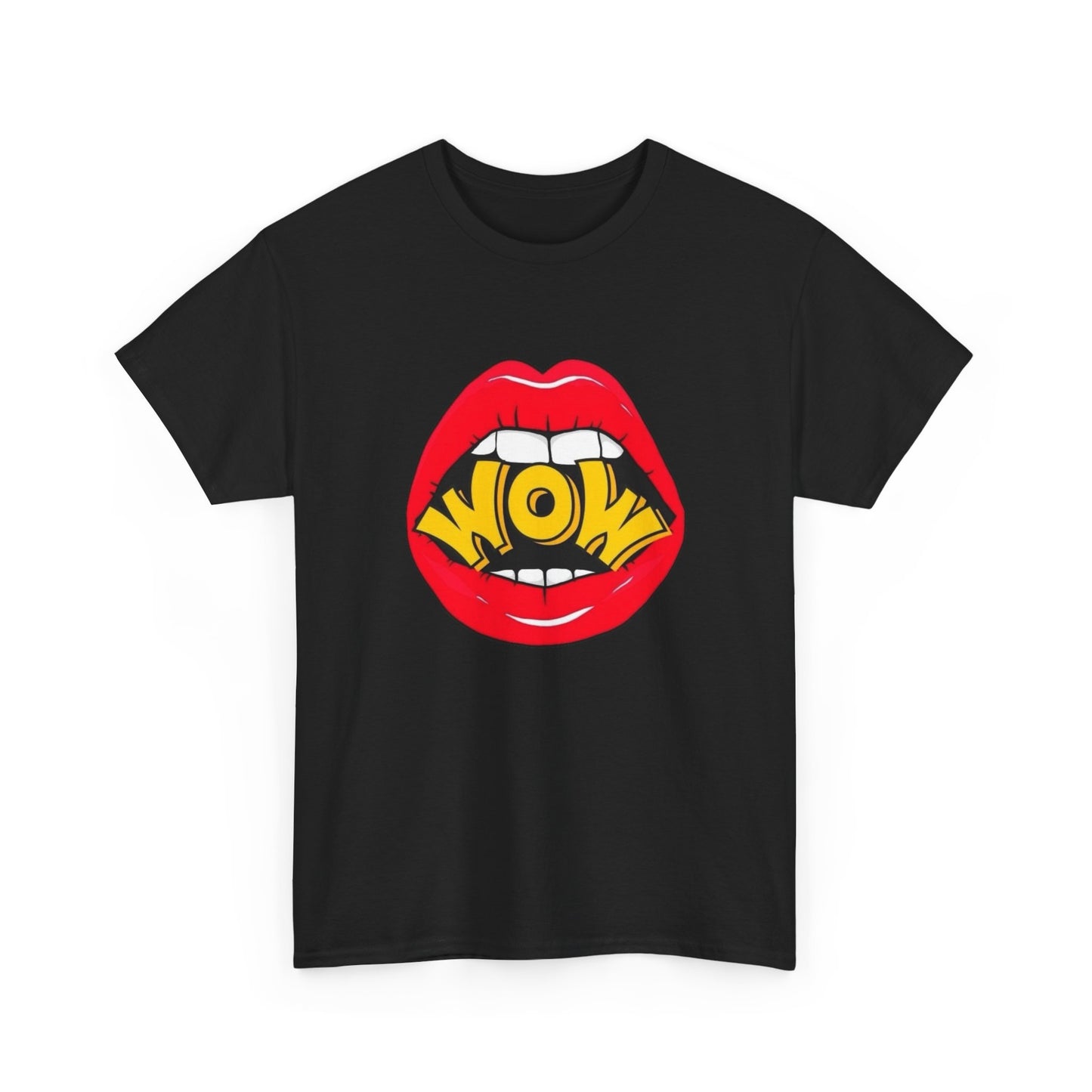 Wow T-Shirt Unisex Heavy Cotton Tee Gift New