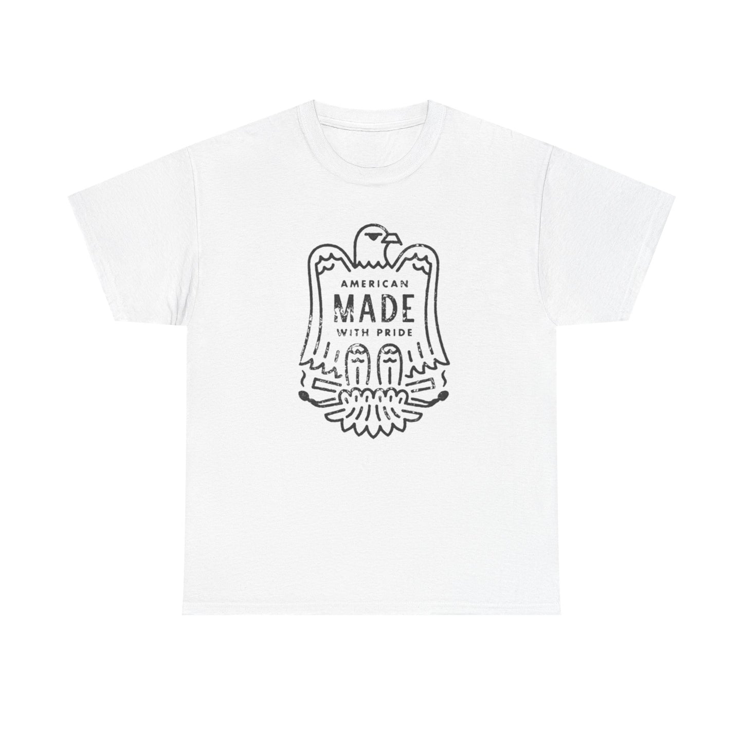 American Made With Pride Graphic T Shirt Unisex Heavy Cotton Tee Gift